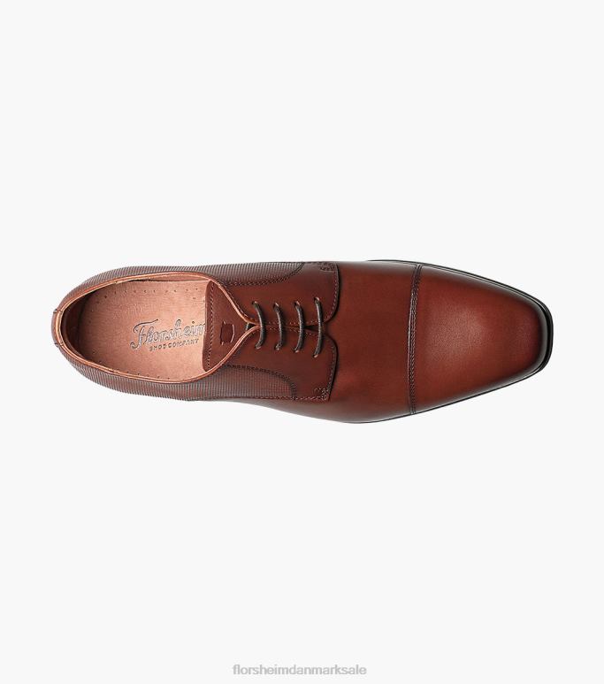 Florsheim Mænd angelo cap toe oxford NF0RV68 fodtøj cognac