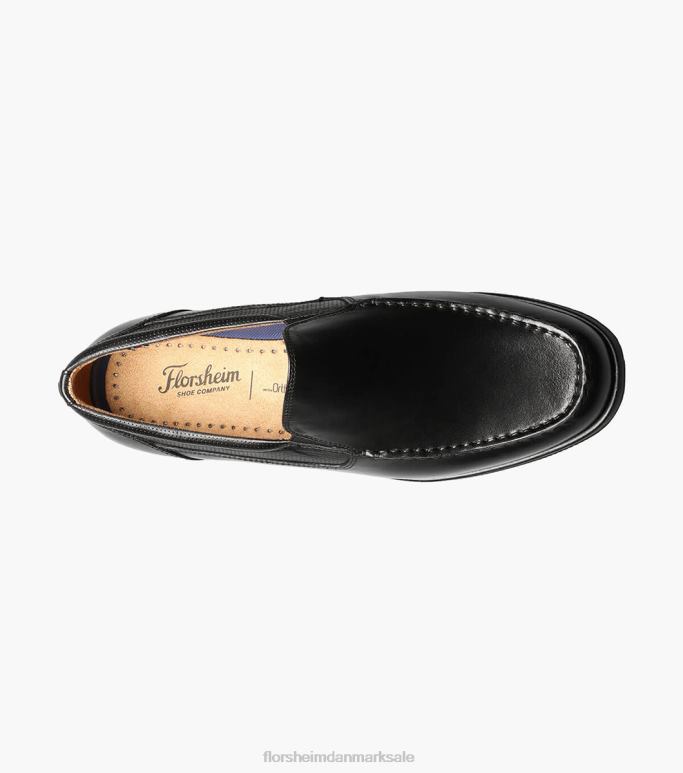 Florsheim Mænd atlantic moc toe venetiansk slip på NF0RV352 fodtøj sort