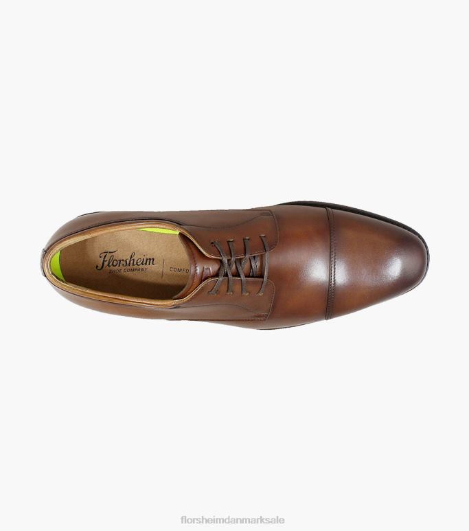 Florsheim Mænd azzio cap toe oxford NF0RV71 fodtøj cognac