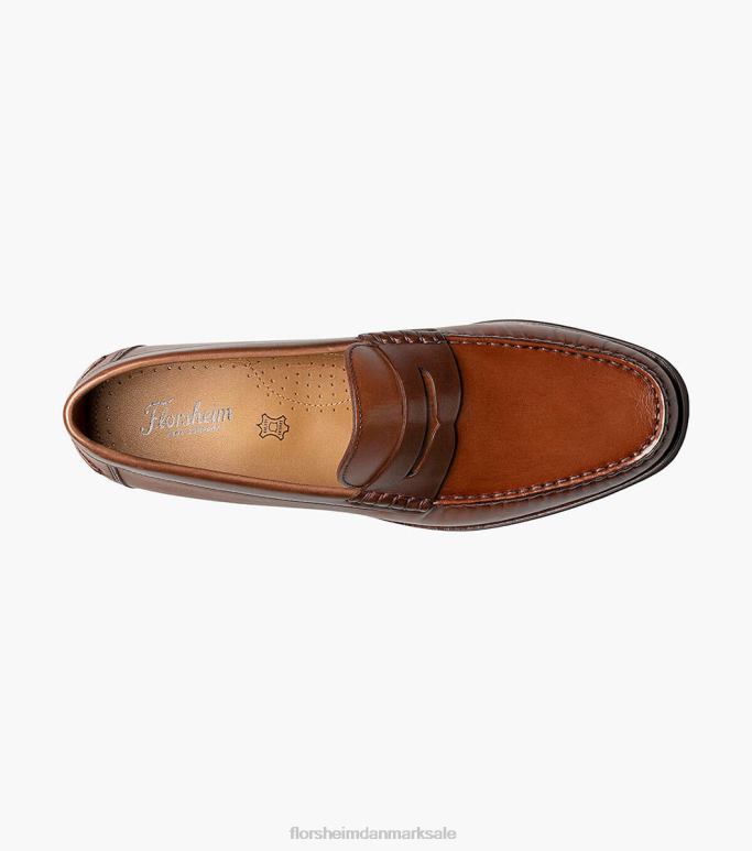 Florsheim Mænd berkley flex moc toe penny loafer NF0RV177 fodtøj cognac multi