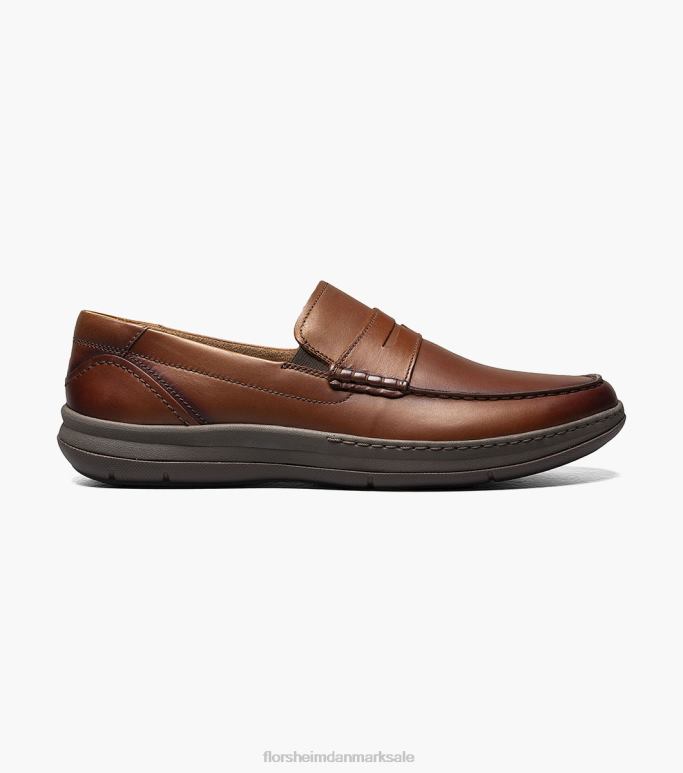Florsheim Mænd central moc toe penny loafer NF0RV241 fodtøj cognac
