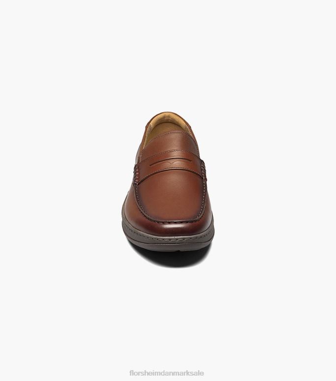 Florsheim Mænd central moc toe penny loafer NF0RV241 fodtøj cognac