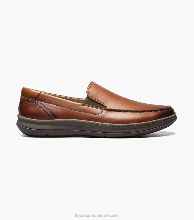 Florsheim Mænd central moc toe venetiansk loafer NF0RV66 fodtøj cognac
