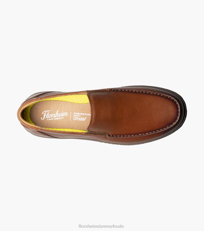 Florsheim Mænd central moc toe venetiansk loafer NF0RV66 fodtøj cognac