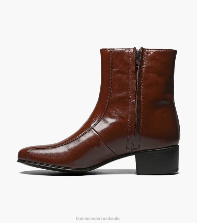 Florsheim Mænd duke bike toe lynlåsstøvle NF0RV247 fodtøj cognac