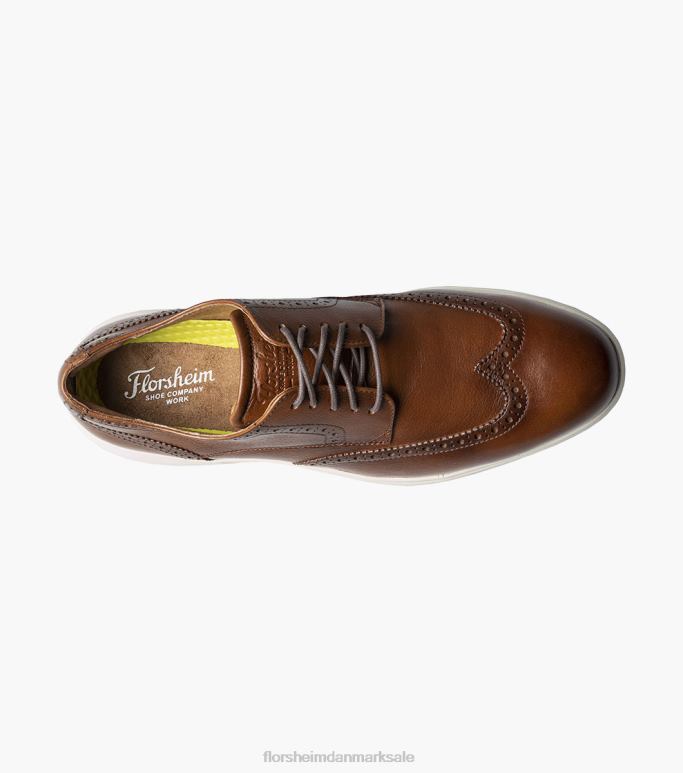 Florsheim Mænd flair work stål tå vingespids oxford NF0RV406 fodtøj cognac