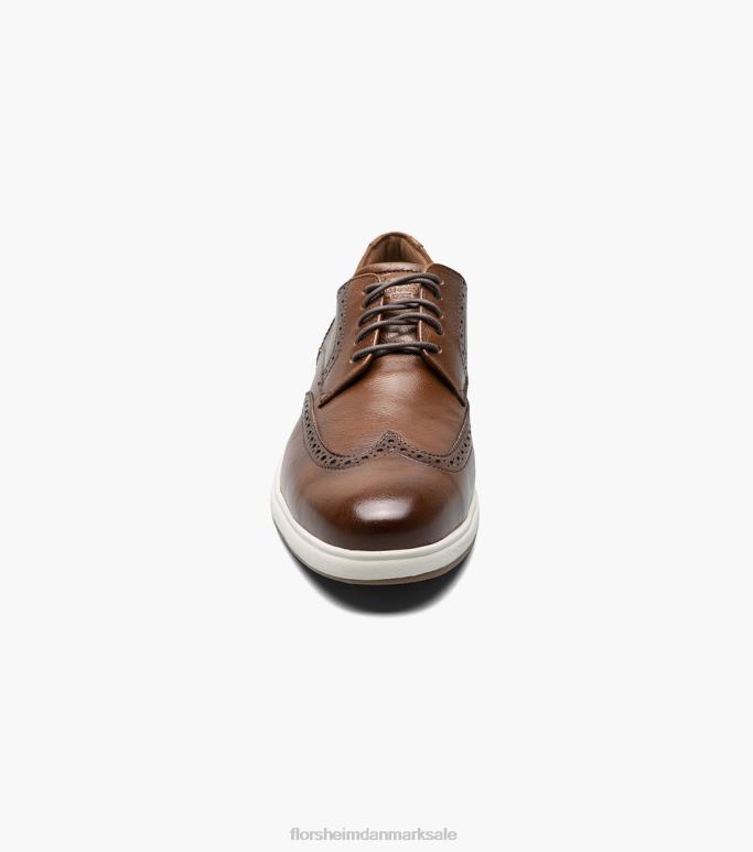 Florsheim Mænd flair work stål tå vingespids oxford NF0RV406 fodtøj cognac
