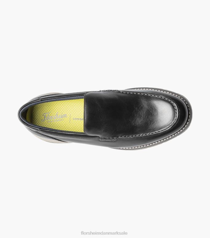 Florsheim Mænd frenzi moc toe venetiansk loafer NF0RV47 fodtøj sort