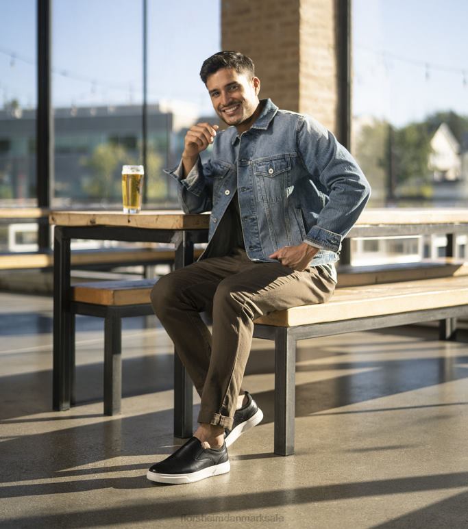 Florsheim Mænd førsteklasses almindelig tå slip-on sneaker NF0RV301 fodtøj sort