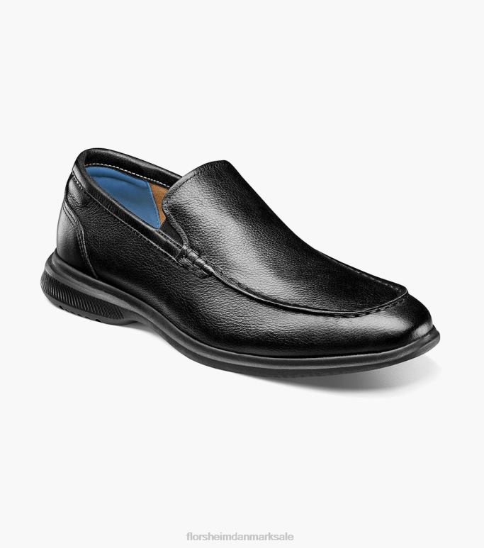 Florsheim Mænd hamptons moc toe venetiansk loafer NF0RV2 fodtøj sort
