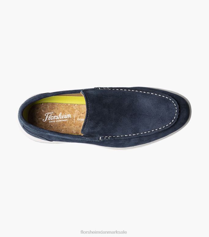 Florsheim Mænd hamptons moc toe venetiansk loafer NF0RV6 fodtøj marineblå ruskind