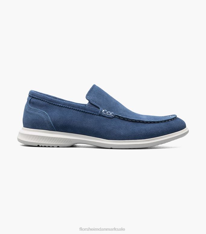 Florsheim Mænd hamptons moc toe venetiansk loafer NF0RV7 fodtøj blå ruskind