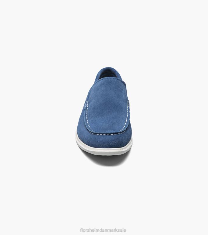 Florsheim Mænd hamptons moc toe venetiansk loafer NF0RV7 fodtøj blå ruskind