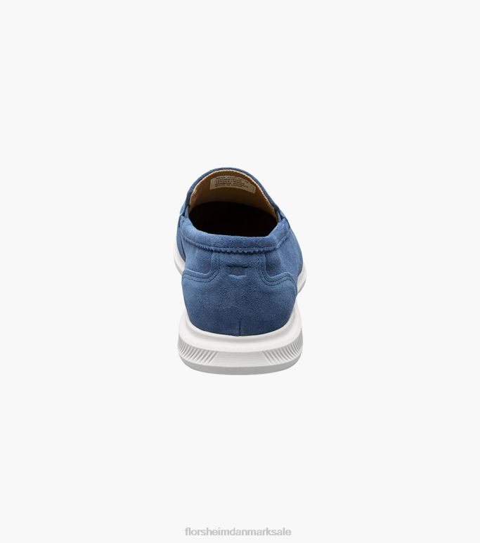 Florsheim Mænd hamptons moc toe venetiansk loafer NF0RV7 fodtøj blå ruskind