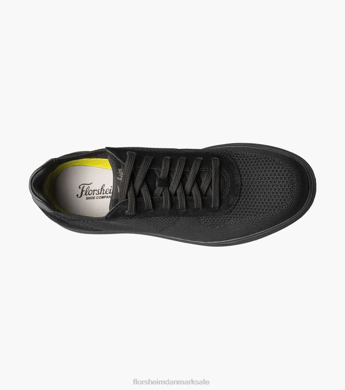 Florsheim Mænd heist 1 strik 6-øjet blonde til tå sneaker NF0RV17 fodtøj sort