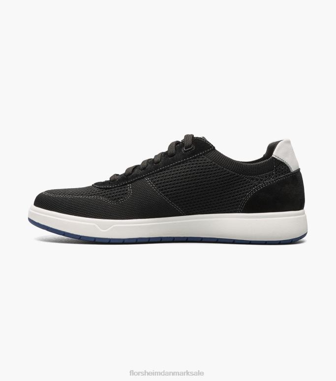 Florsheim Mænd heist 1 strik 6-øjet blonde til tå sneaker NF0RV20 fodtøj sort hvid