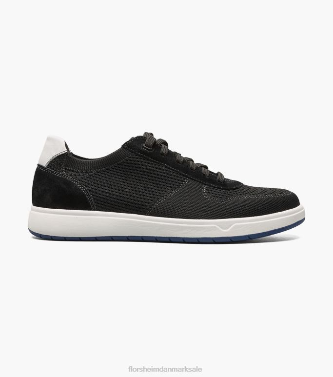 Florsheim Mænd heist 1 strik 6-øjet blonde til tå sneaker NF0RV20 fodtøj sort hvid