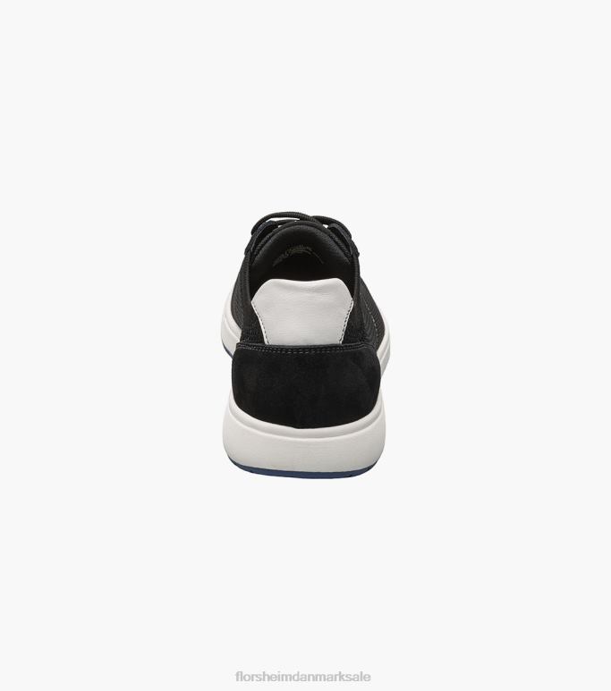 Florsheim Mænd heist 1 strik 6-øjet blonde til tå sneaker NF0RV20 fodtøj sort hvid