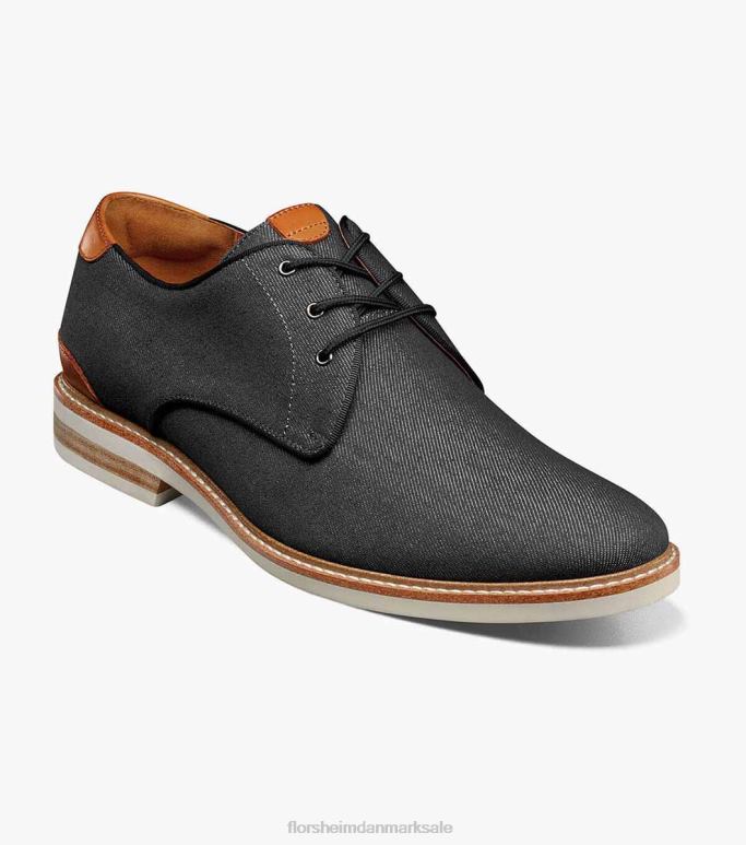 Florsheim Mænd højland lærred almindelig tå oxford NF0RV322 fodtøj sort