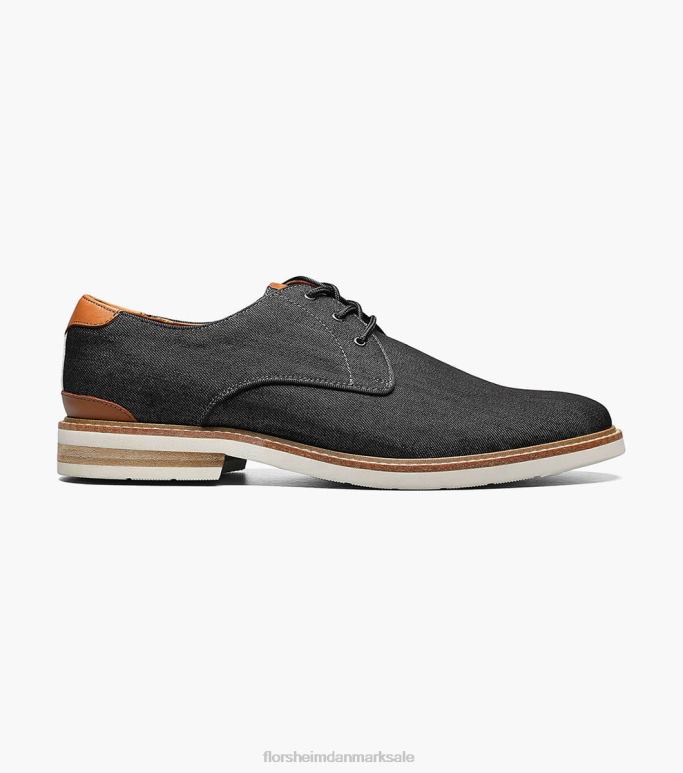 Florsheim Mænd højland lærred almindelig tå oxford NF0RV322 fodtøj sort