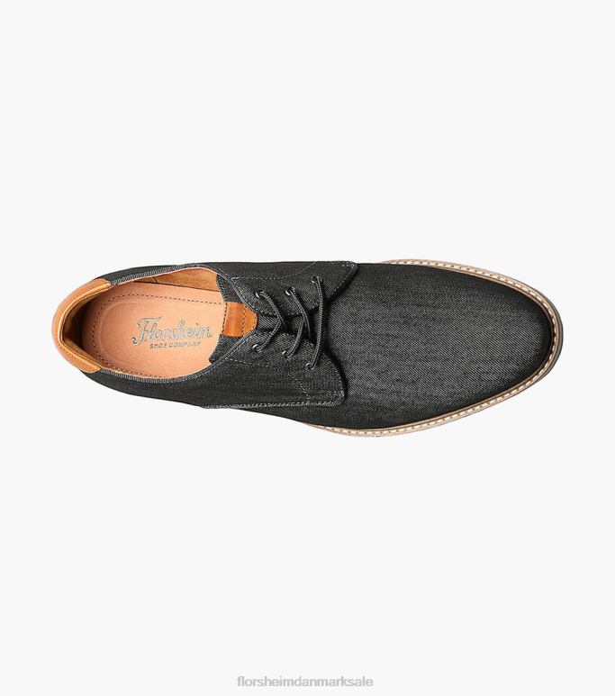 Florsheim Mænd højland lærred almindelig tå oxford NF0RV322 fodtøj sort