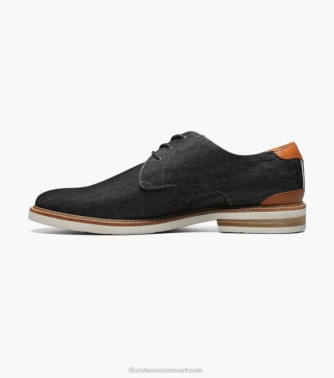 Florsheim Mænd højland lærred almindelig tå oxford NF0RV322 fodtøj sort