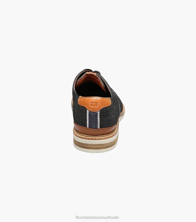 Florsheim Mænd højland lærred almindelig tå oxford NF0RV322 fodtøj sort