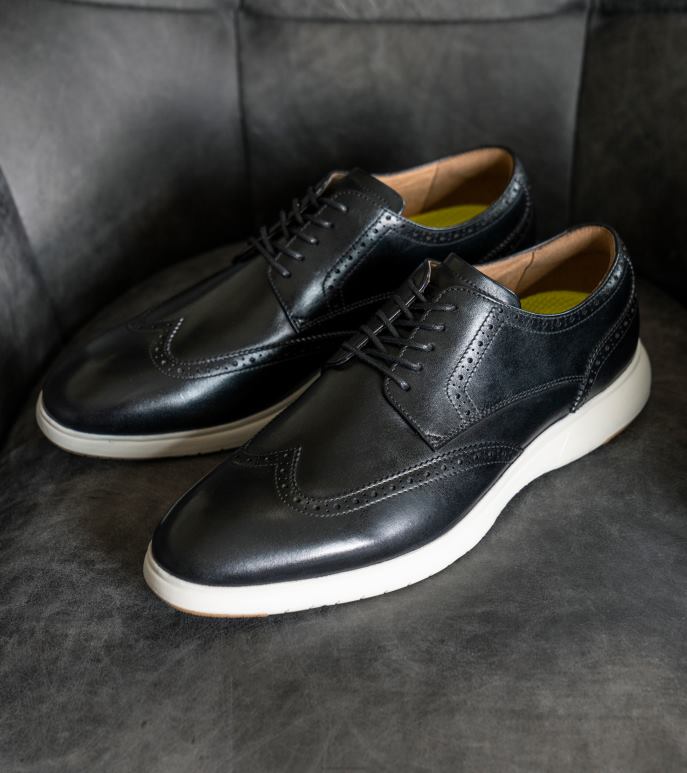 Florsheim Mænd instrumentbræt vingespids oxford NF0RV173 fodtøj sort hvid