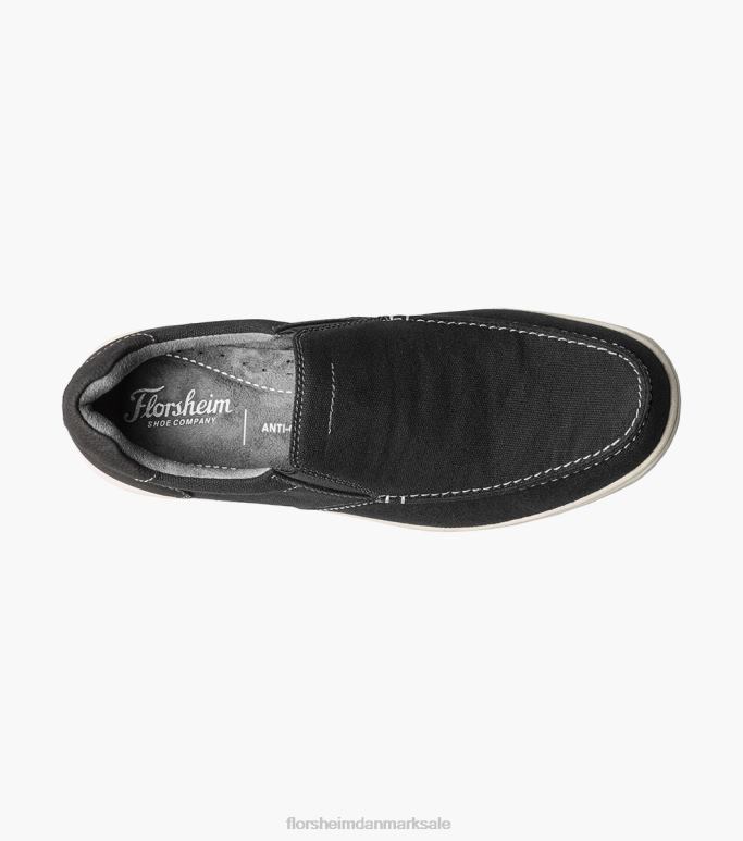 Florsheim Mænd lakeside canvas moc toe slip på NF0RV9 fodtøj sort