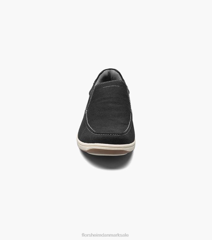 Florsheim Mænd lakeside canvas moc toe slip på NF0RV9 fodtøj sort