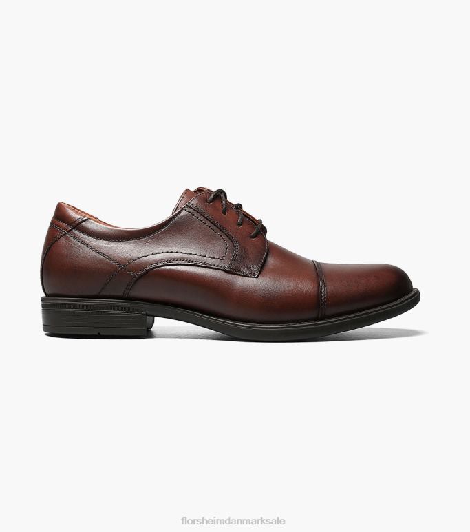 Florsheim Mænd midterkappe tå oxford NF0RV286 fodtøj cognac