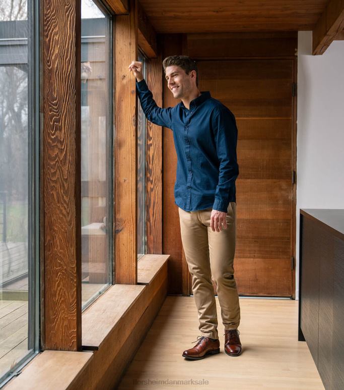 Florsheim Mænd midterkappe tå oxford NF0RV286 fodtøj cognac