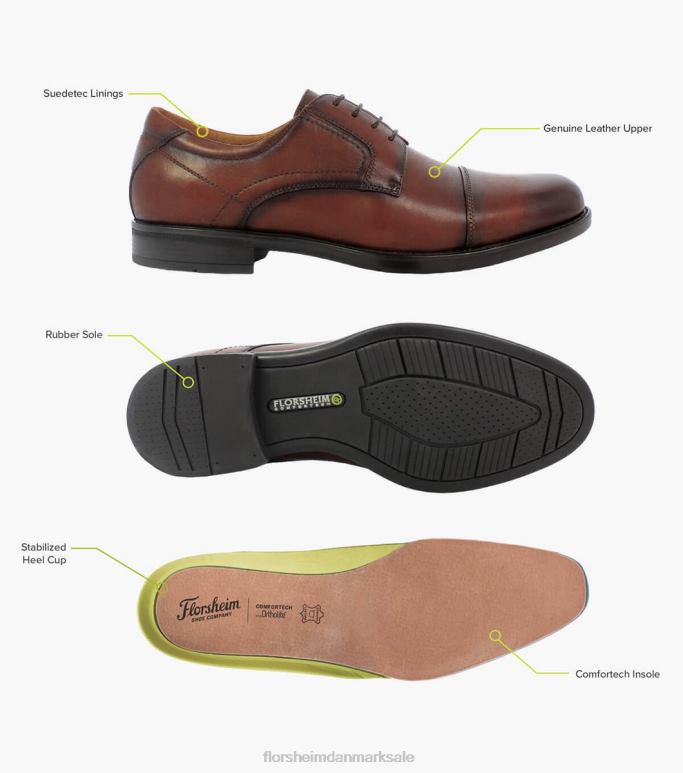 Florsheim Mænd midterkappe tå oxford NF0RV287 fodtøj sort