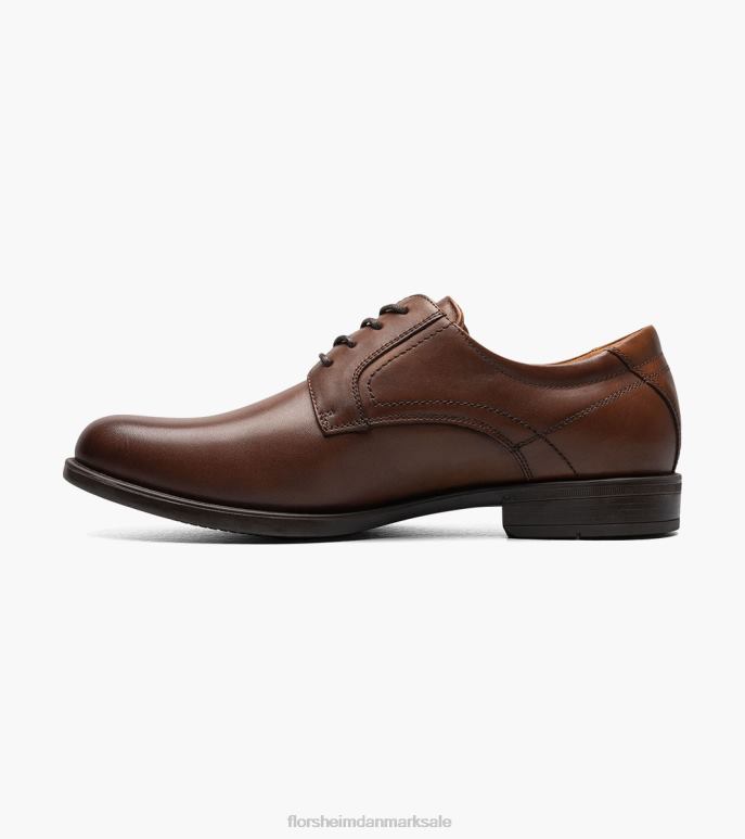Florsheim Mænd midtown plain toe oxford NF0RV95 fodtøj cognac