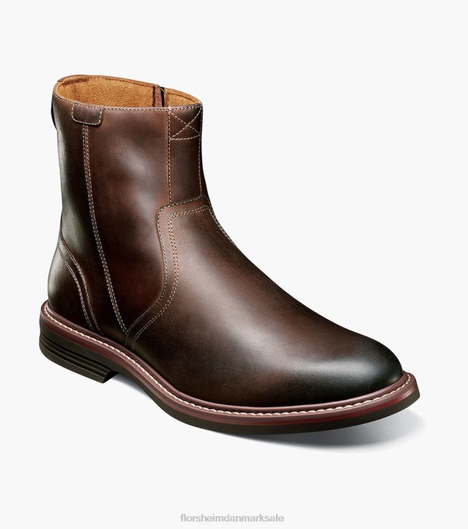 Florsheim Mænd norwalk almindelig tå-side lynlåsstøvle NF0RV59 fodtøj brun lm