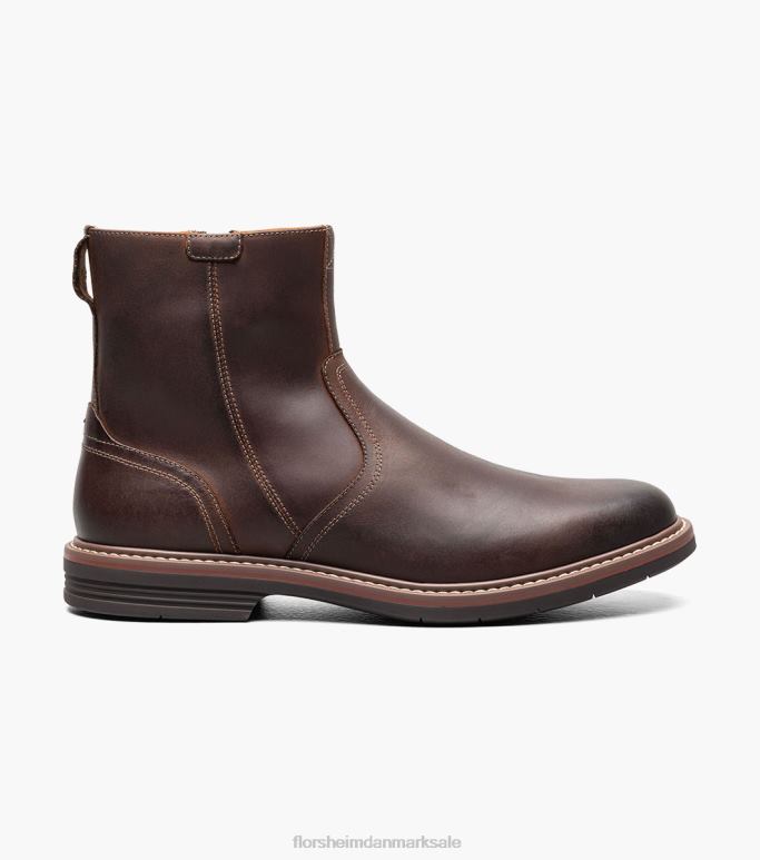 Florsheim Mænd norwalk almindelig tå-side lynlåsstøvle NF0RV59 fodtøj brun lm