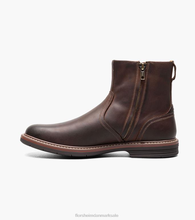 Florsheim Mænd norwalk almindelig tå-side lynlåsstøvle NF0RV59 fodtøj brun lm