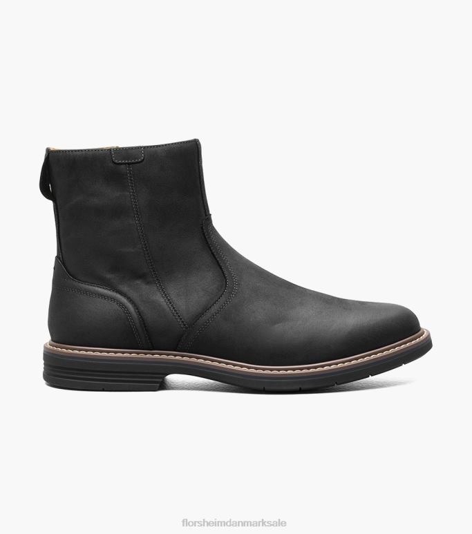 Florsheim Mænd norwalk almindelig tå-side lynlåsstøvle NF0RV61 fodtøj sort ch
