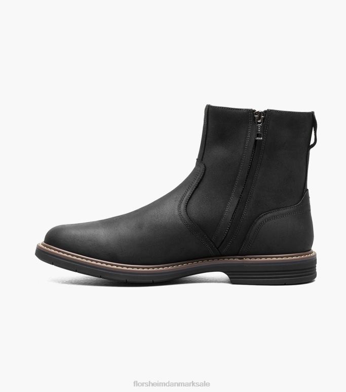Florsheim Mænd norwalk almindelig tå-side lynlåsstøvle NF0RV61 fodtøj sort ch