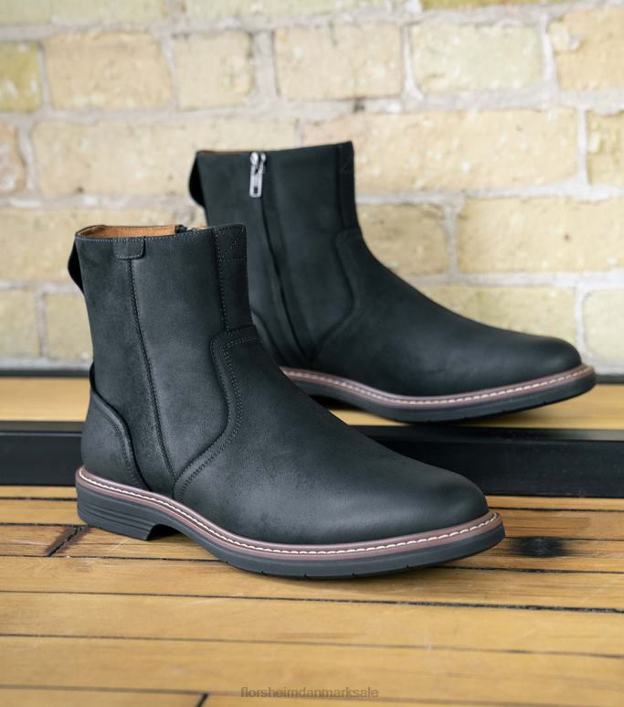Florsheim Mænd norwalk almindelig tå-side lynlåsstøvle NF0RV61 fodtøj sort ch