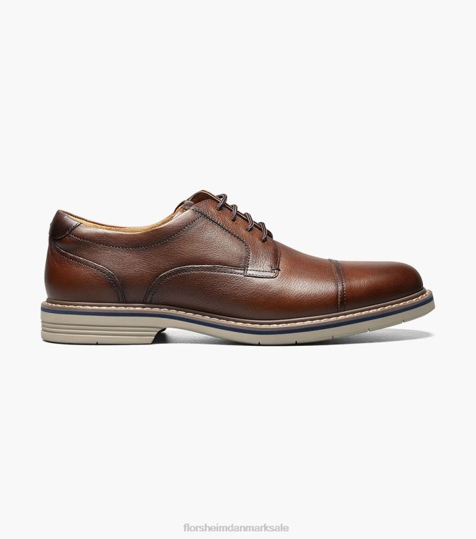 Florsheim Mænd norwalk cap toe oxford NF0RV88 fodtøj cognac væltede