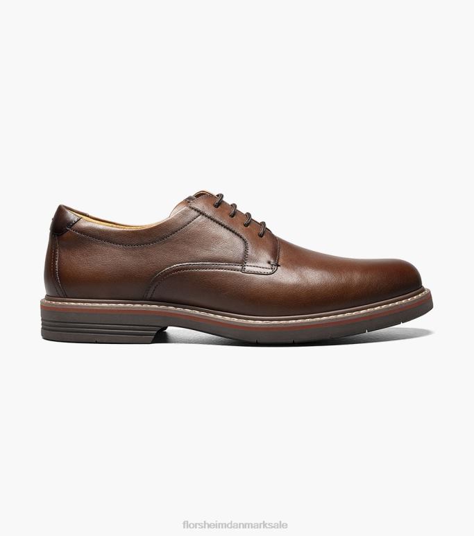 Florsheim Mænd norwalk plain toe oxford NF0RV83 fodtøj cognac væltede