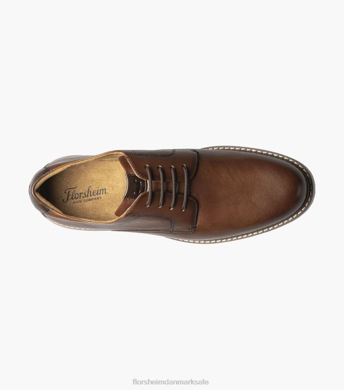 Florsheim Mænd norwalk plain toe oxford NF0RV83 fodtøj cognac væltede