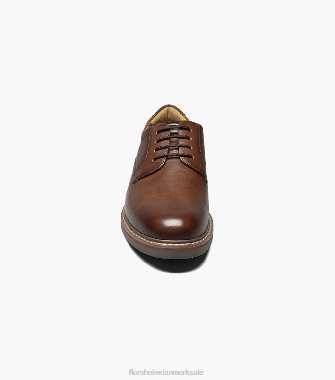 Florsheim Mænd norwalk plain toe oxford NF0RV83 fodtøj cognac væltede