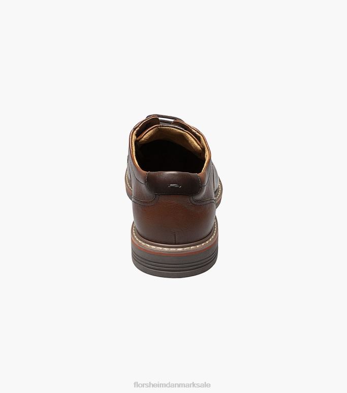 Florsheim Mænd norwalk plain toe oxford NF0RV83 fodtøj cognac væltede