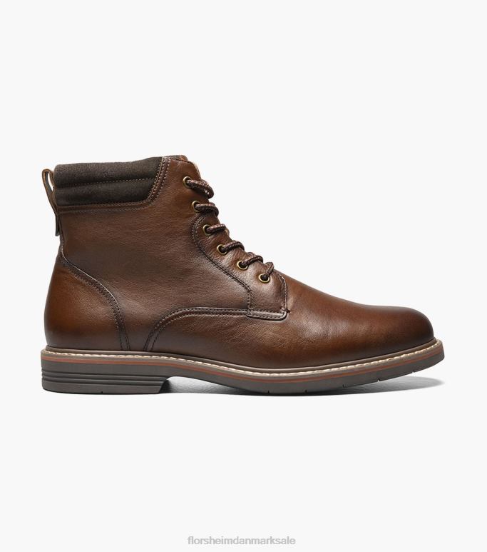 Florsheim Mænd norwalk støvle med almindelig tå med snøre NF0RV80 fodtøj cognac væltede