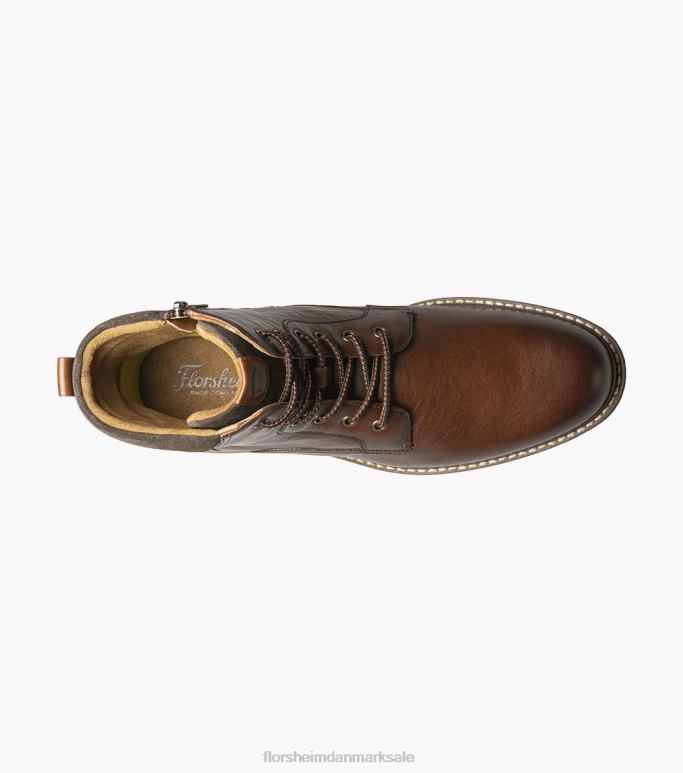 Florsheim Mænd norwalk støvle med almindelig tå med snøre NF0RV80 fodtøj cognac væltede