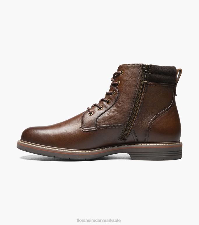 Florsheim Mænd norwalk støvle med almindelig tå med snøre NF0RV80 fodtøj cognac væltede