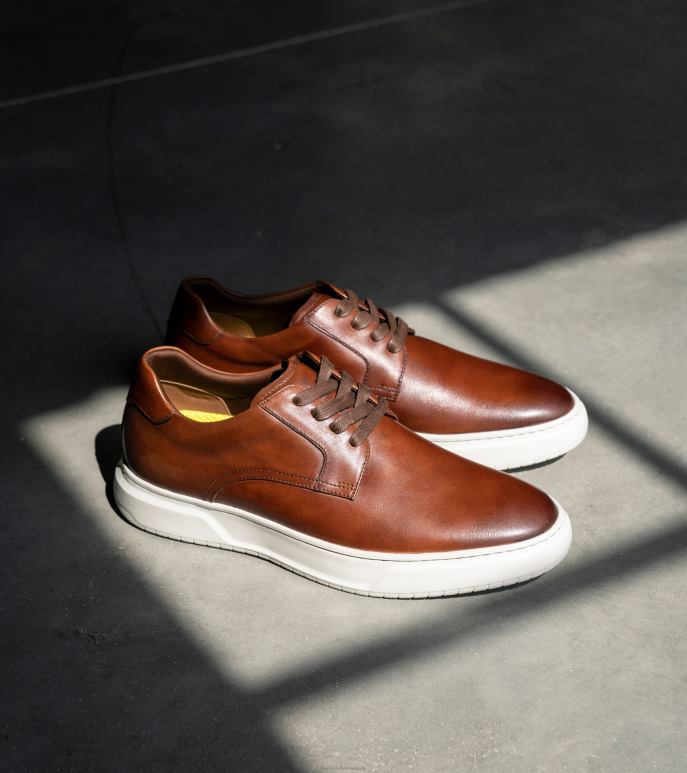 Florsheim Mænd premier sneaker med almindelig tå NF0RV231 fodtøj cognac