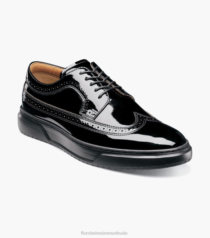 Florsheim Mænd premier sneaker med sneaker med vingespids NF0RV108 fodtøj sort patent